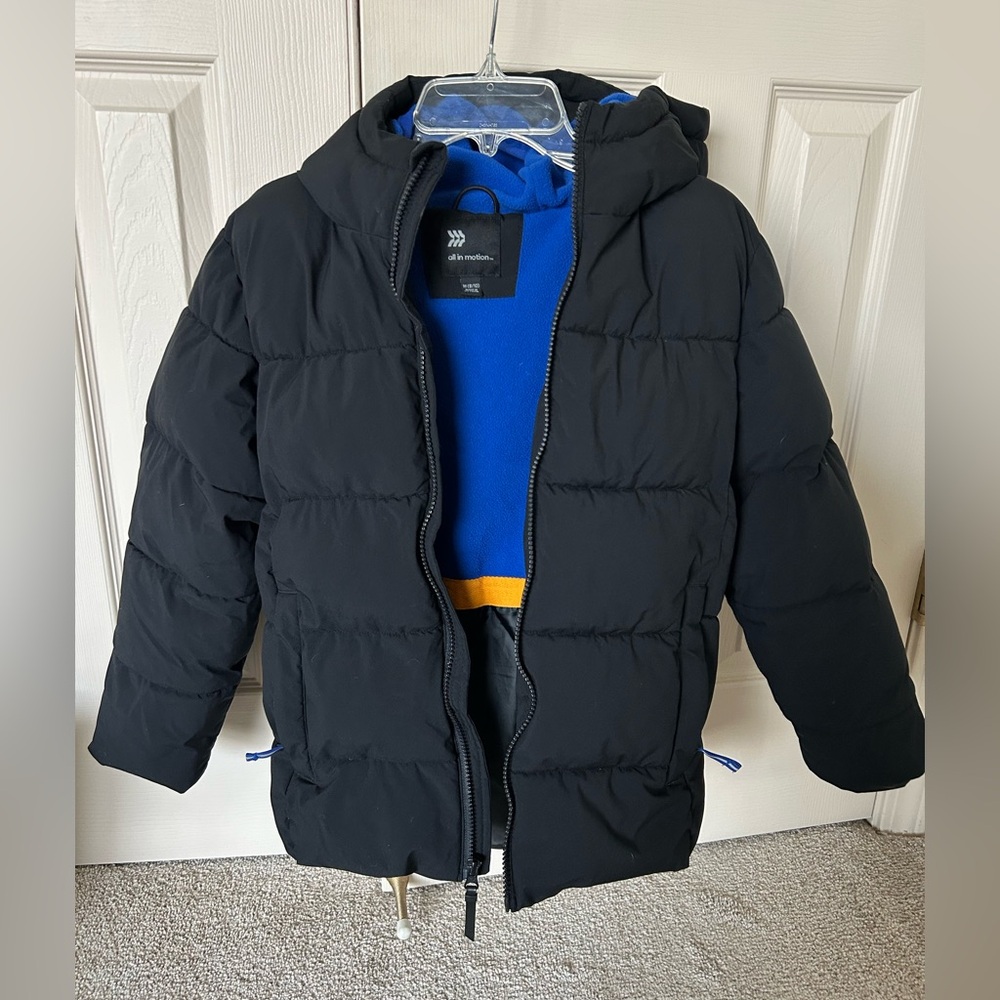 Boys Puffer Hooded Jacket Size M